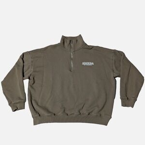 Adanola taupe 1/2 zip sweatshirt